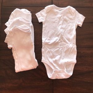 4 White t-shirt onesie